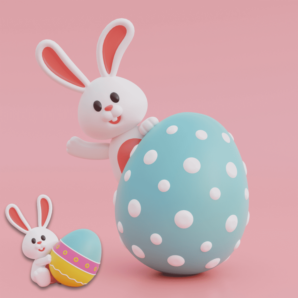 Homemade chocolate Easter eggs decorated with pastel colors on rustic wooden table